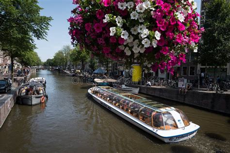 Summer Cruising On The Canals Of Amsterdam Editorial Image Image Of