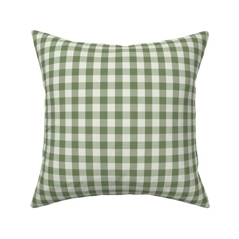 Garden Party Picnic Gingham Check Sage Fabric Spoonflower