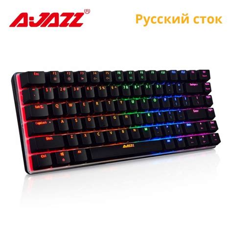 Ready Stock Ajazz AK33 82 Keys Gaming Mechanical Keyboard Blue Black