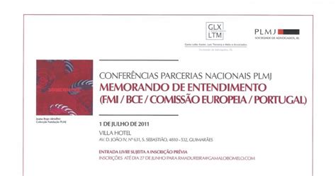 Consulte a documentação apresentada na Conferência Parcerias Nacionais