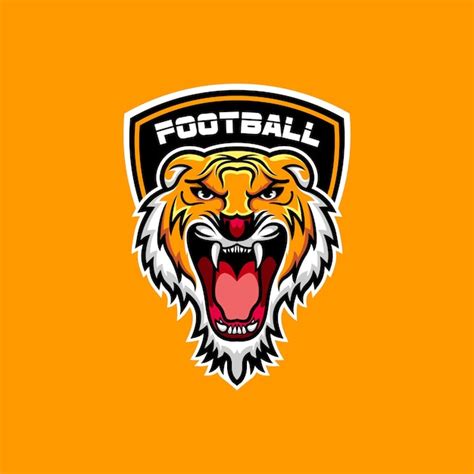 Free Vector | Tiger football logo