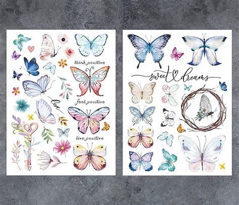 Gss Designs Butterfly Rub On Transfers For Furniture Crafts Wood