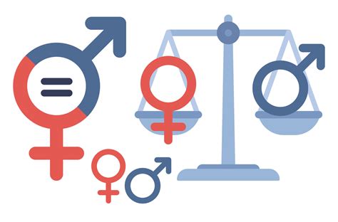 Gender Equality Symbol Male And Female Sign On Balance Scale Male And Female Gender Sign