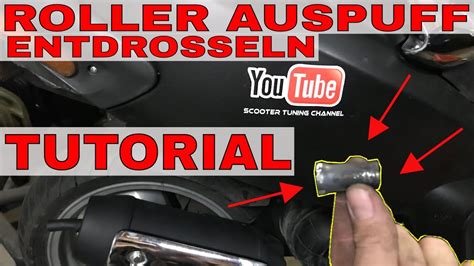 Tutorial Roller Original Sportauspuff Auspuff Entdrosseln Piaggio