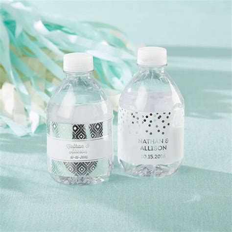 Personalized Water Bottle Labels - Silver Foil | Personalized water ...