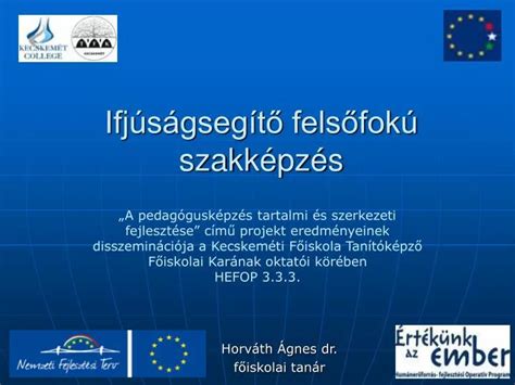 PPT Horváth Ágnes dr főiskolai tanár PowerPoint Presentation free