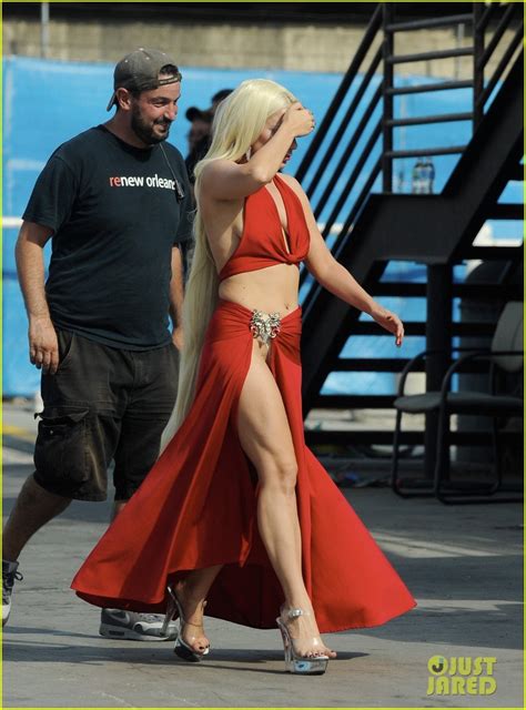 Lady Gaga Shows Legs For Days On American Horror Story Set Photo