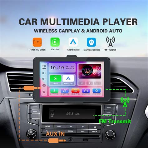 Leitor De V Deo Universal Dos Multim Dios Do Carro Carplay Sem Fio Auto