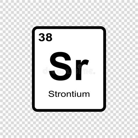 Strontium Chemical Element Symbol From Periodic Table Stock Illustration - Illustration of ...