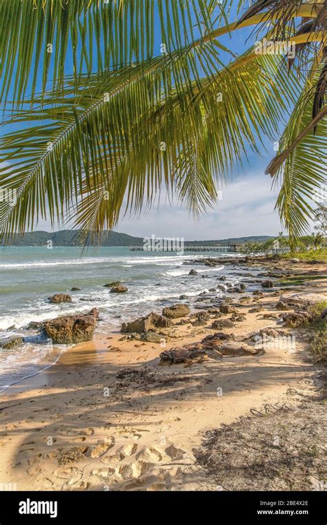 Tropical Landscape Of Saracen Bay Beach Koh Rong Samloem Island With