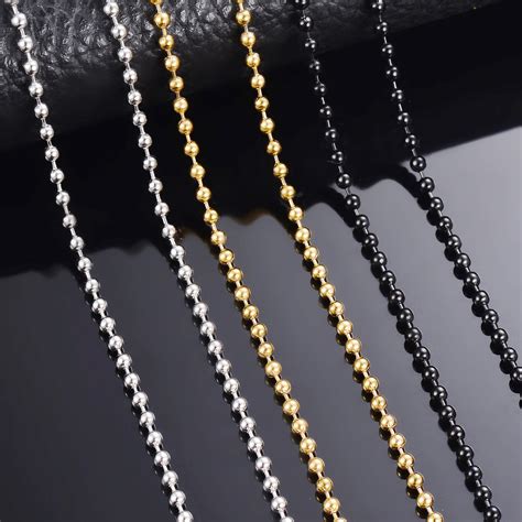 Hurtownie 10 sztuk partia ze stali nierdzewnej okrągły Ball Chain