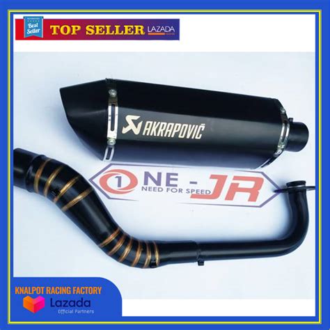 Kenalpot Racing Akrapovic Layang Black Doff Nmax Aerox Pcx Vario Lexy