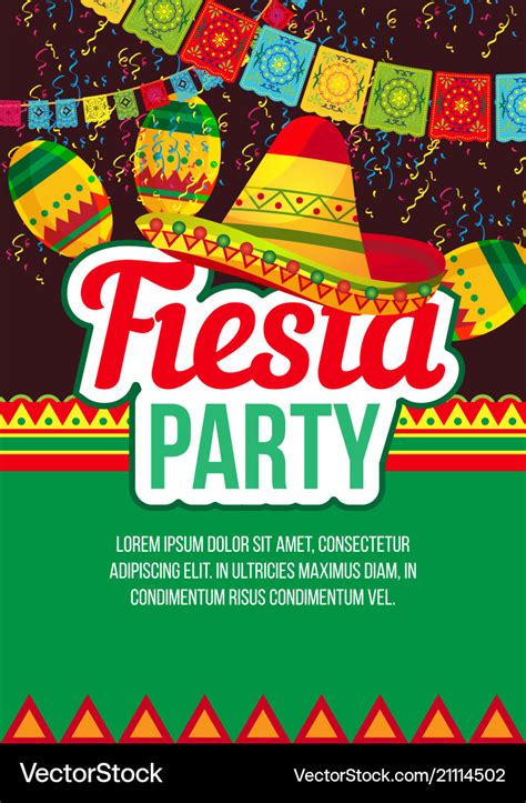 Vivid Design Of Fiesta Event Poster Royalty Free Vector