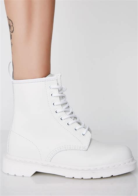 Dr. Martens White 1460 Mono Boots | Dolls Kill