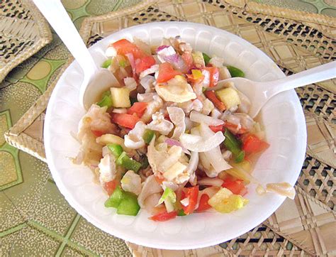 Nassau Conch salad (Bahamas) - traditional food Nassau - traditional ...