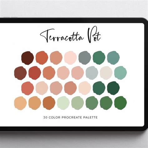 Cactus Terracotta Procreate Color Palette Color Swatches Etsy Australia