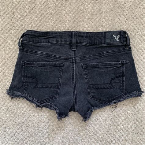 American Eagle Super Low Rise Black Denim Depop