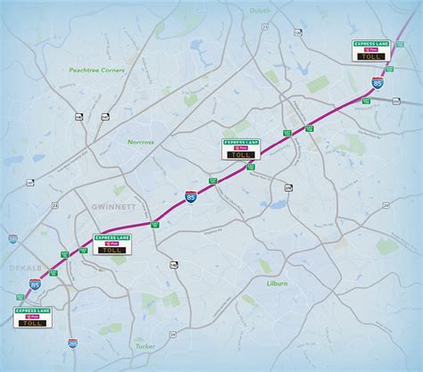 Real Time I 85 Express Lane Toll Rates Peach Pass Keep Moving