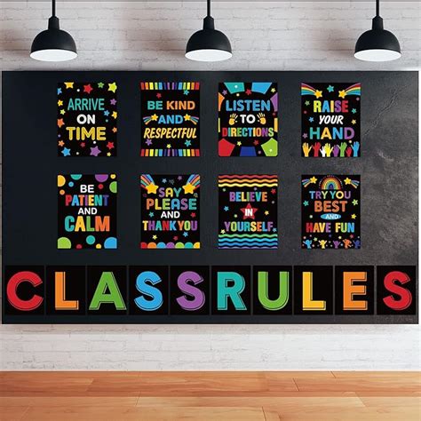 Buy 18 Pieces Classroom Rules Poster Classroom Rules Bulletin Board