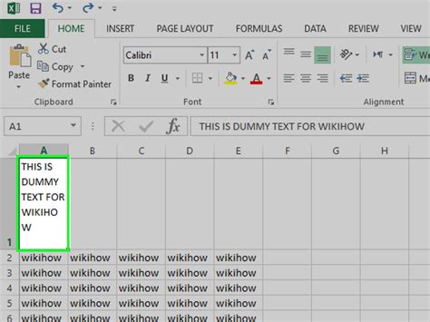 How To Create A Line Break In Ms Excel 7 Steps With Pictures