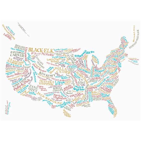 USA Literary Map – The Literary Gift Company