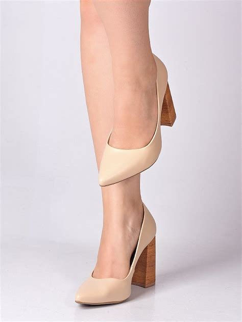 Harmonia Natural Scarpin Nude Salto de Cortiça cm Salook Calçados