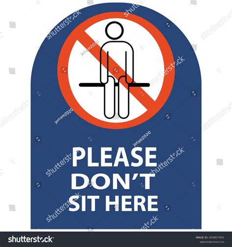 Please Do Not Sit Here Isolated Stock Vector Royalty Free 2058977651 Shutterstock