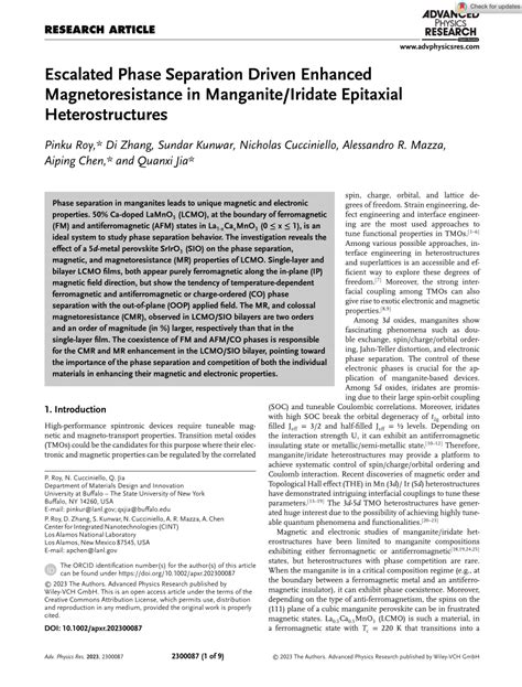 Pdf Escalated Phase Separation Driven Enhanced Magnetoresistance In