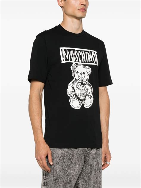 Moschino Teddy Bear Cotton T Shirt Black FARFETCH