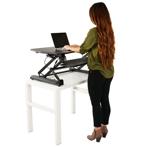 ZooVaa Standing Desk Riser, Micro Adjustable Height Sit to Stand Riser