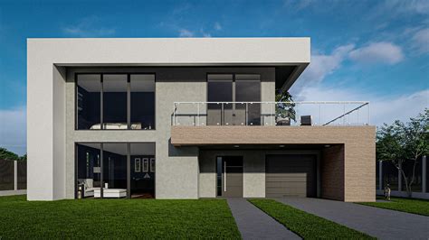 Two-story modern house. on Behance