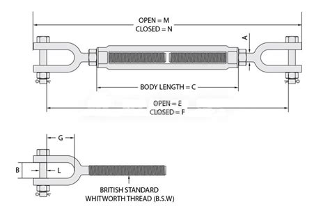 Rated Turnbuckle (Jaw/Jaw) - All About Lifting & Safety