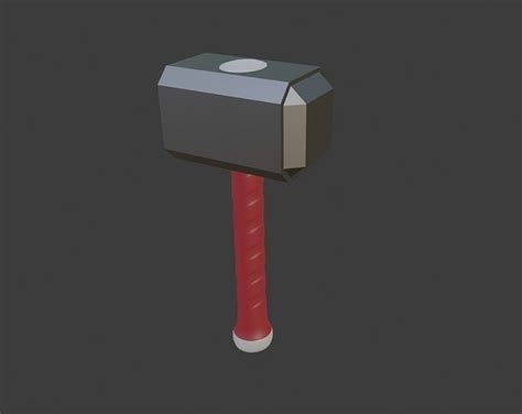 D Model Mjolnir Vr Ar Low Poly Cgtrader