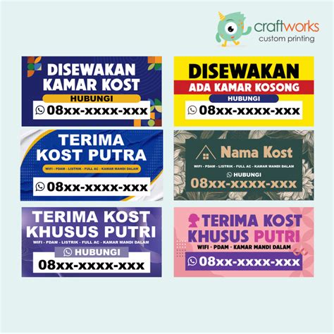 Jual Spanduk Banner Disewakan Terima Kost Sewa Kamar Shopee Indonesia