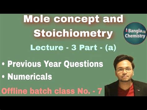 Mole Concept And Stoichiometry Class Icse Part A Of Lecture