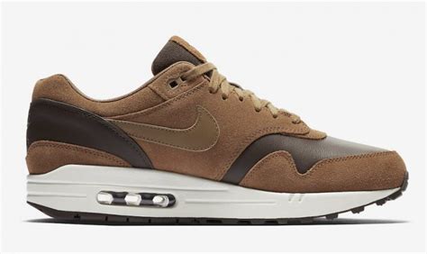 Nike Air Max 1 Premium Leather Ale Brown Sneaker Bar Detroit