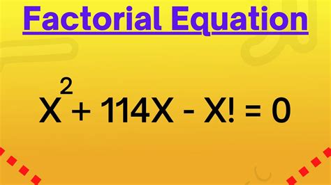 Factorial Equation Solve This Amazing Question Maths Olympiad Youtube