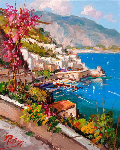 Amalfi Coast Painting Italy Painting By Raffaele Tozzi Fine Art America