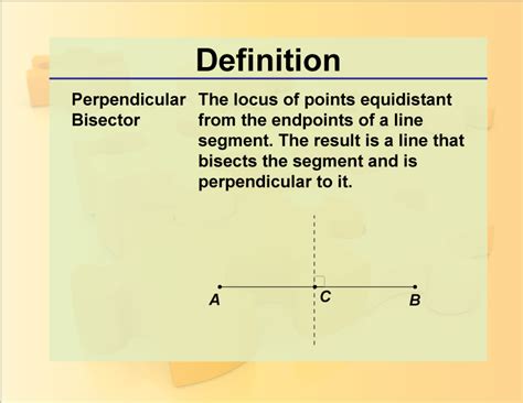 Definition Geometry Basics Perpendicular Bisector Media4Math