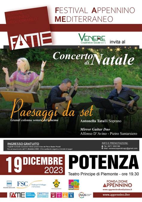 Il F A Me A Potenza Il 19 Dicembre Paesaggi Da Set Al Principe Di