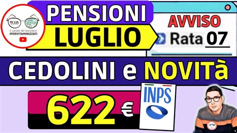 Inps⚠️ Pensioni Luglio 2023 Cedolino Tutto Confermato Con Circolare Aumenti Arretrati 14esima