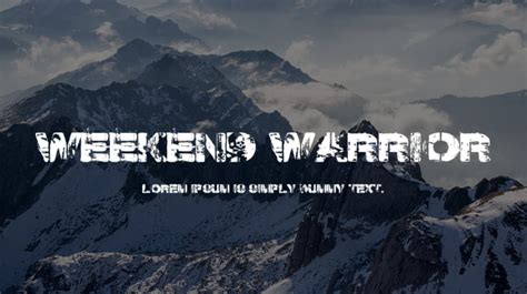 Weekend Warrior Font : Download Free for Desktop & Webfont