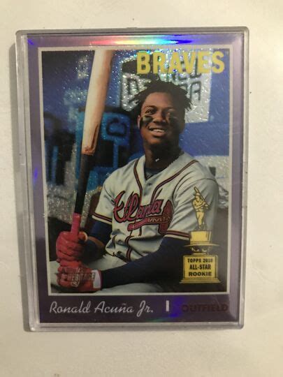 Mavin 2019 Topps Heritage Chrome Purple Refractor Ronald Acuna Jr