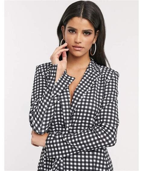 Asos（エイソス）の「asos Tall Asos Design Tall Jersey Suit Blazer In Gingham