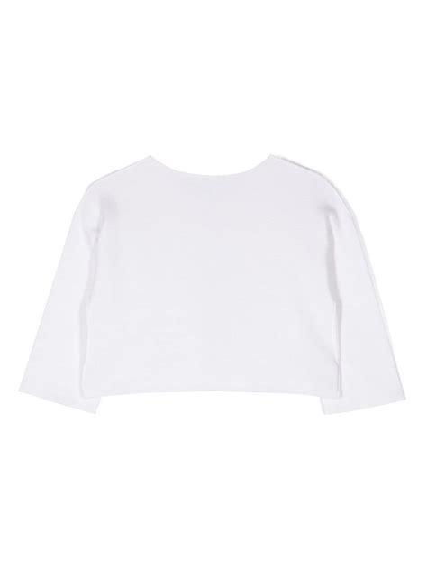 Il Gufo Bow Detail Cardigan White Farfetch