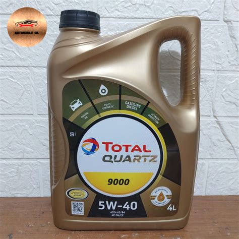 Jual Oli Total Quartz 9000 5w 40 Sn Kemasan 4liter Original Kab