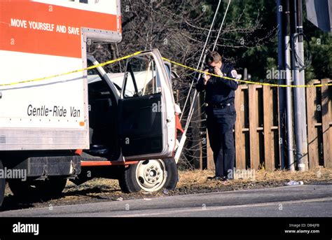 Police Investigate A Crime Scene Stock Photo Alamy