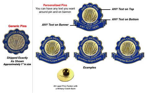 Volunteer Excellence Lapel Pins