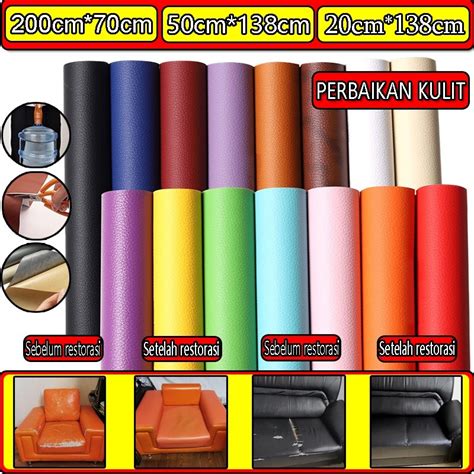 Stiker Leather Kulit Untuk Menambal Kursi Sofa Bed Sopa Oscar Lem