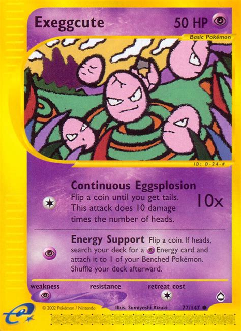 Pok Mon E Card Series Aquapolis Card Exeggcute Standard Arcade